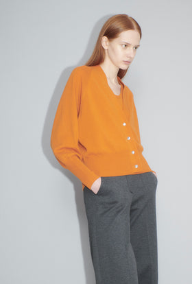 Light Cashmere Cardigan, Burnt Orange from ODEEH 