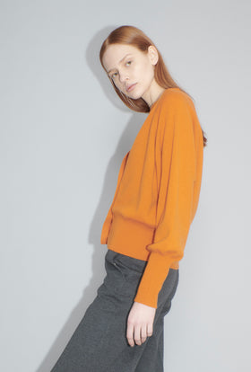 Light Cashmere Cardigan, Burnt Orange from ODEEH 