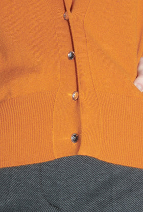 Light Cashmere Cardigan, Burnt Orange from ODEEH 