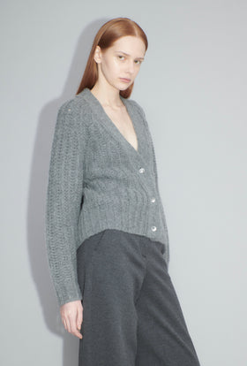 Cashair Cardigan, Heather Grey from ODEEH 