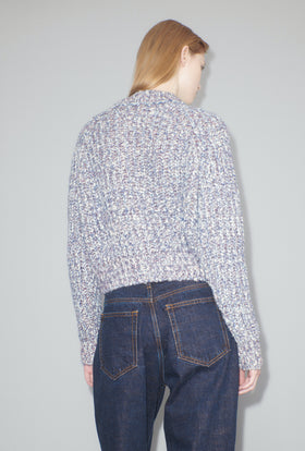 Marbled Alpaca Wool Pullover, Light Mauve from ODEEH 