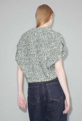 Marbled Alpaca Wool Pullunder, Verdigris from ODEEH 