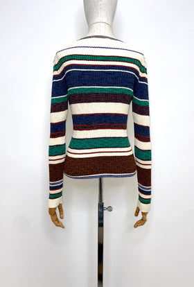 Cotton Linen Crepe Cardigan, Heather Blue from ODEEH 