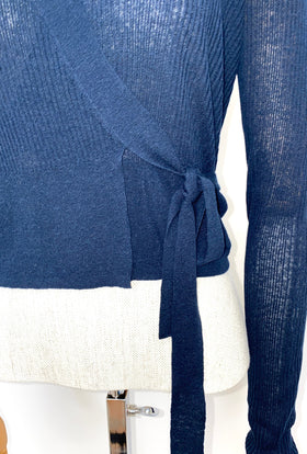 Fine Silk/ Linen Cardigan, Ink from ODEEH 