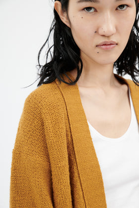 Twisted Bouclé Cardigan, Caramel from ODEEH 