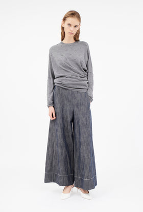 Merino Extrafine Pullover, Heather Grey from ODEEH 