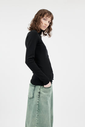 MERINO EXTRAFINE Pullover, Jet Black from ODEEH 