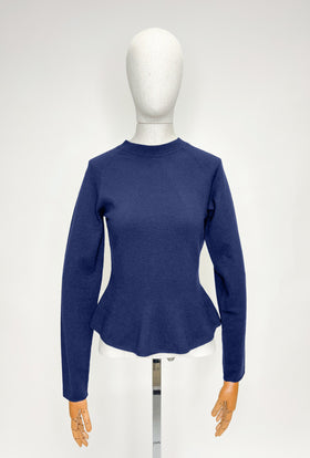 MERINO WOOL Pullover, Marine from ODEEH 