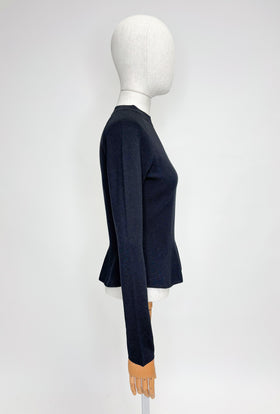 MERINO WOOL Pullover, Jet Black from ODEEH 