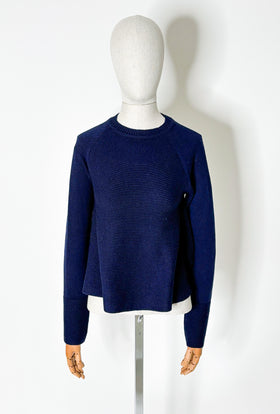 MERINO WOOL Pullover, Marine from ODEEH 