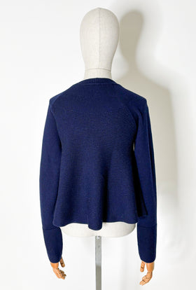 MERINO WOOL Pullover, Marine from ODEEH 