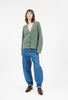 CASHMERE COTTON VANISÈ Cardigan, Shamrock from ODEEH 