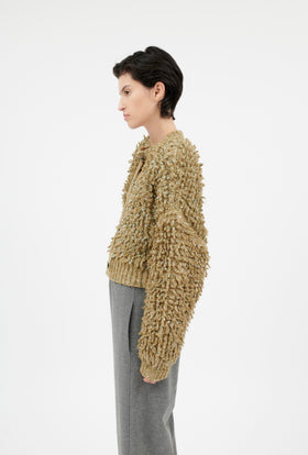 LOOPED KNIT Pullover, Lichen from ODEEH 