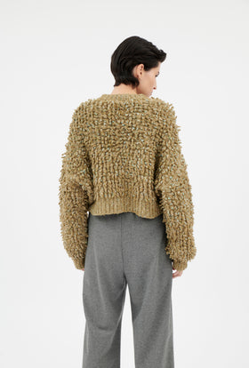 LOOPED KNIT Pullover, Lichen from ODEEH 
