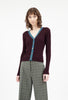 MERINO EXTRAFINE Cardigan, Burgundy from ODEEH 