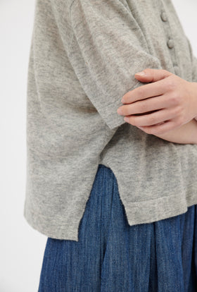 Ultra Light Wool-Mix Shirt, Pearl Grey from ODEEH 