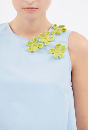 Poplin Top, Sky from ODEEH 