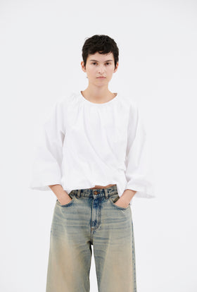 Poplin Bluse, White from ODEEH 