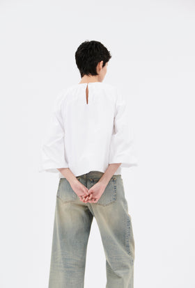 Poplin Bluse, White from ODEEH 