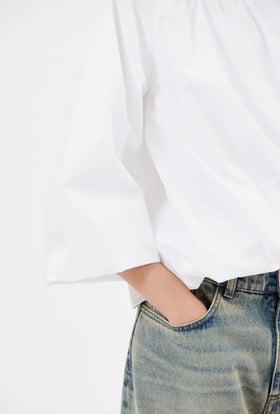 Poplin Bluse, White from ODEEH 