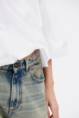 Poplin Bluse, White from ODEEH 