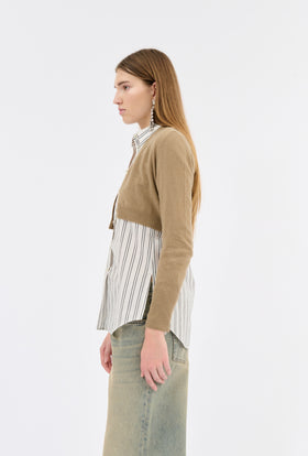 Light Cashmere Cardigan, Camel from ODEEH 