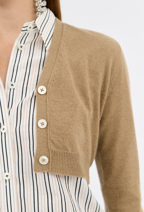 Light Cashmere Cardigan, Camel from ODEEH 