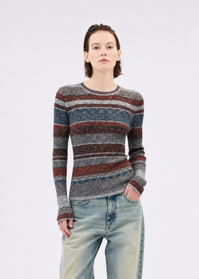 SPACE DYED Yarn Mix Pullover, Multicolor from ODEEH 