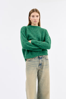ALPACA WOOL MIX Pullover, Billard Green from ODEEH 
