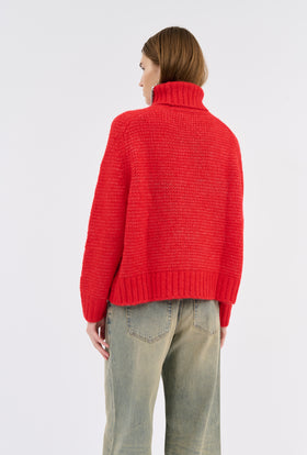 ALPACA WOOL MIX Pullover, True Red from ODEEH 