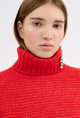 ALPACA WOOL MIX Pullover, True Red from ODEEH 