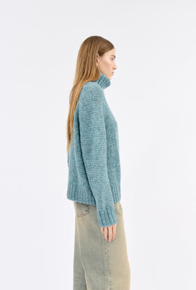 ALPACA WOOL MIX Pullover, Seablue from ODEEH 