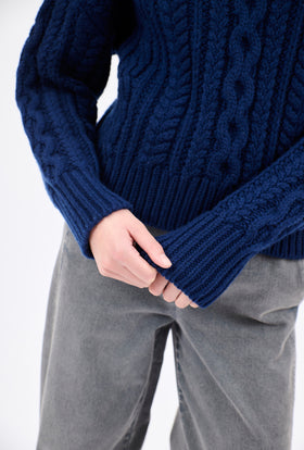 WOOL CASHMERE Pullover, Indigo from ODEEH 