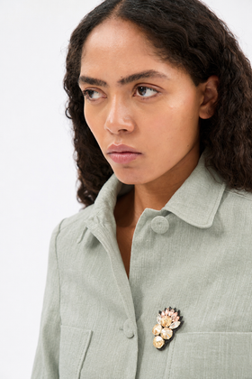 Structured Cotton / Linen Jacke, Safari from ODEEH 