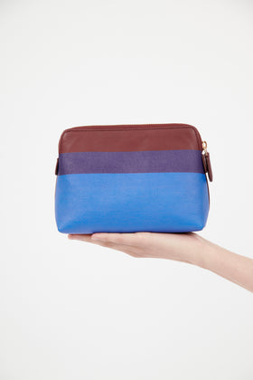 Hand Painted Leather Zipper Bag, Chestnut from ODEEH 