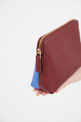 Hand Painted Leather Zipper Bag, Chestnut from ODEEH 