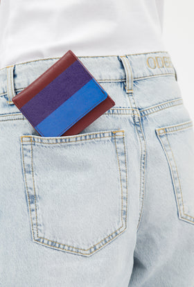 Hand Painted Leather Foldable Burse, Chestnut from ODEEH 