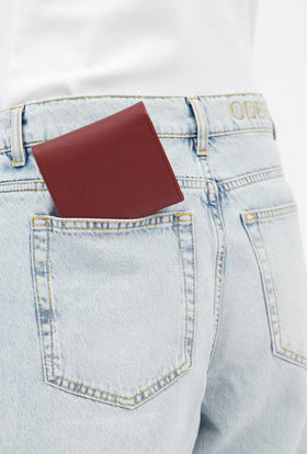 Hand Painted Leather Foldable Burse, Chestnut from ODEEH 