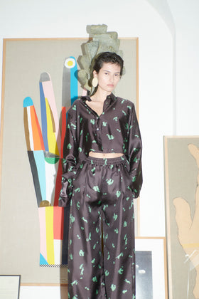 Cat & Mouse Twill Hose, Cacao from ODEEH 